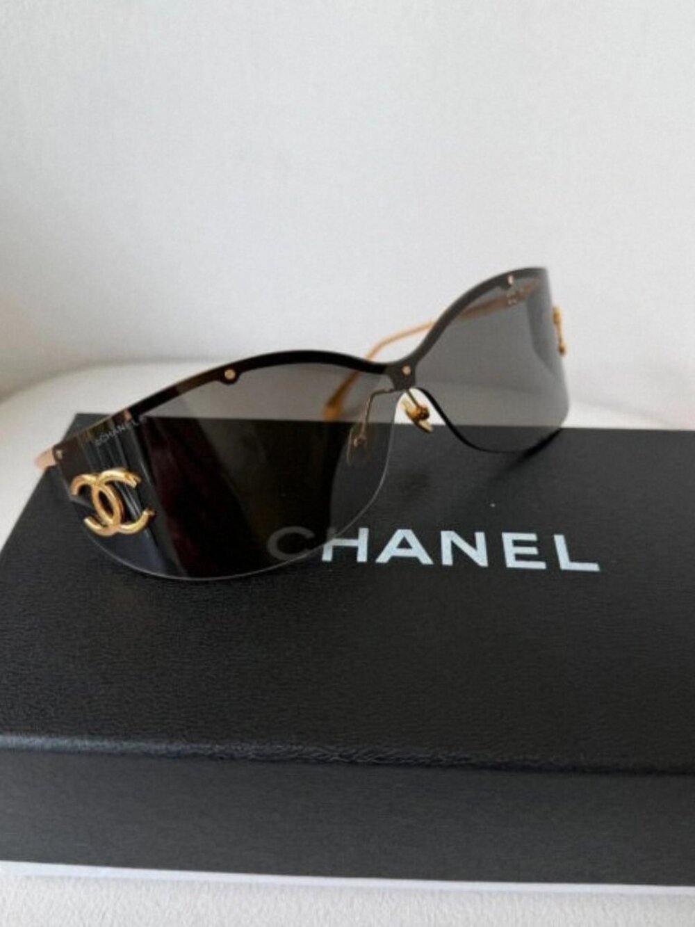 CHANEL Black Sunglasses – with Original Box & Case